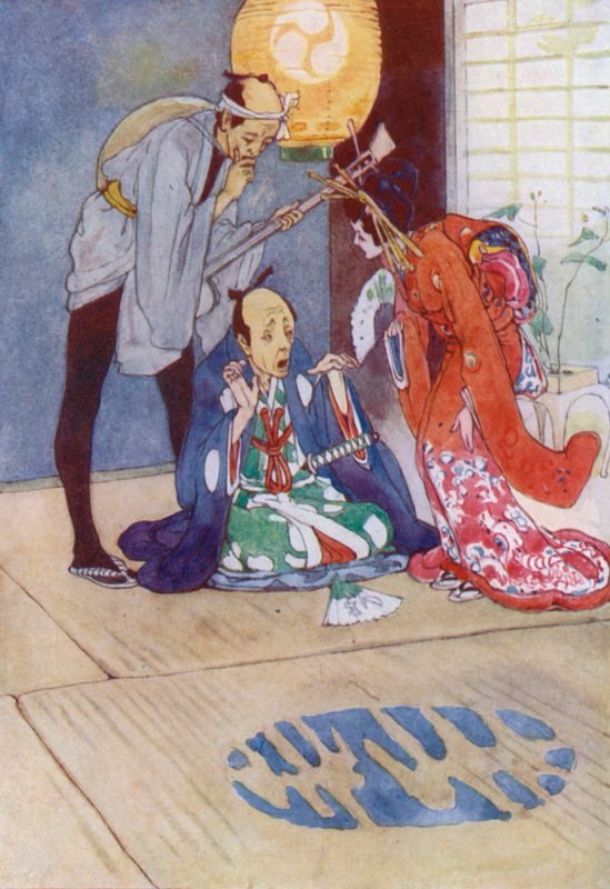 Ilustrace k Příběhu Mikado (barevné lito) od Alice Bolingbroke (after) Woodward