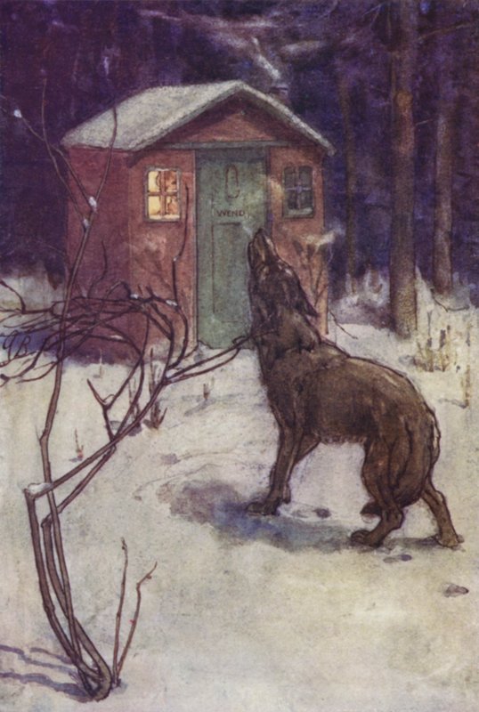 Hádání vlka (barva lito) od Alice Bolingbroke (after) Woodward