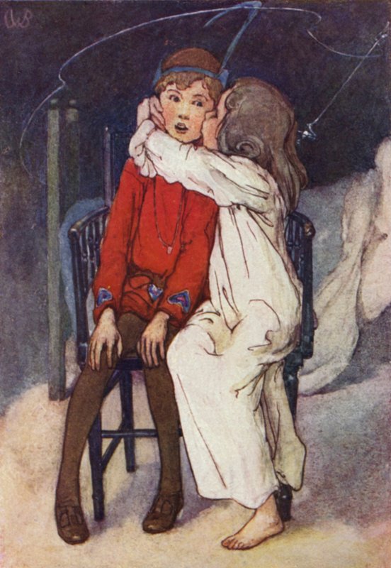 Wendy ho jemně políbila na tvář (barva litho) od Alice Bolingbroke (after) Woodward