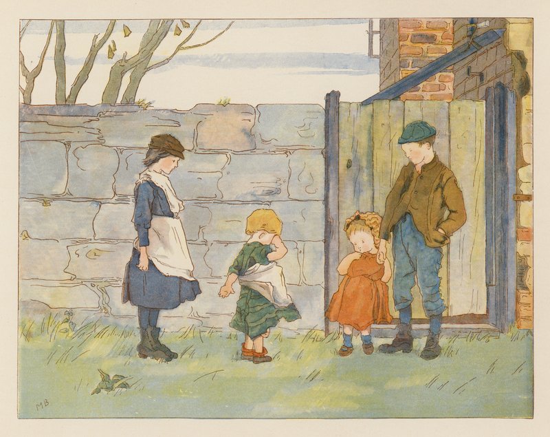 Nedokončený obřad (barevná litografie) od Alice Maud Beddington