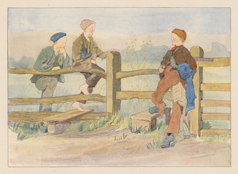 Rádoby pytláci (barevná litografie) od Alice Maud Beddington