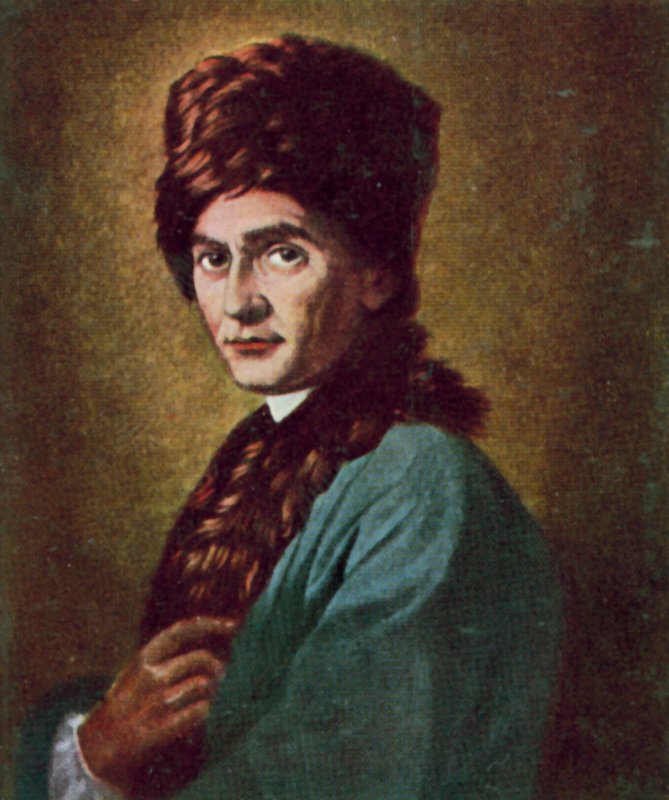 Jean-Jacques Rousseau, švýcarský filozof a spisovatel (barevná litografie) od Allan Ramsay
