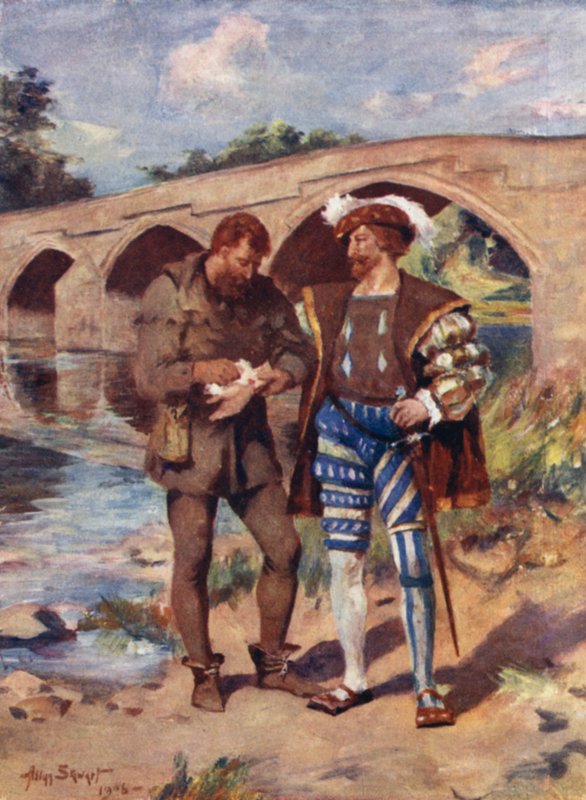 Jock Howieson a Gudeman z Ballengeichu (barevné lito) od Allan Stewart