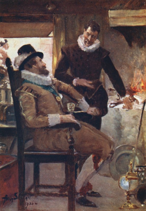 Nákladný oheň krále Jakuba a George Heriota (barevné lito) od Allan Stewart