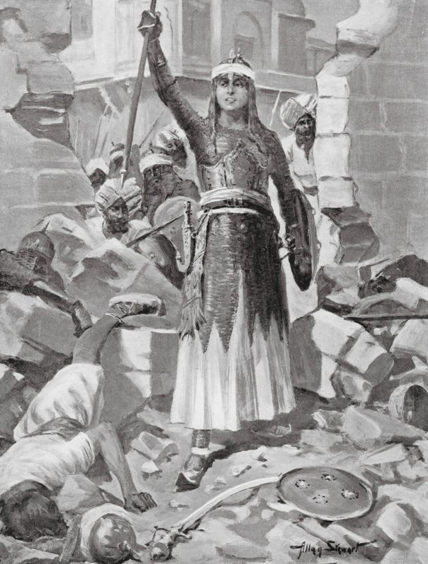Princezna Čand Bibi brání Ahmadnágar od Allan Stewart