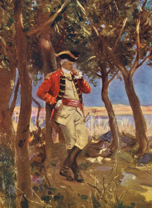 Bojovat či nebojovat, Cliveovy osamělé úvahy před bitvou u Plassey (barevná litografie) od Allan Stewart