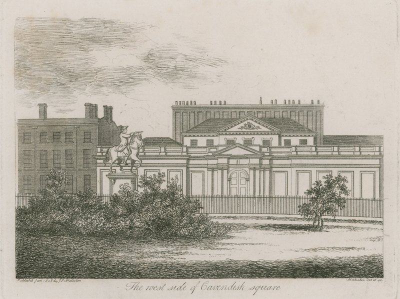 Západní strana náměstí Cavendish Square, Londýn od Alois Schonn