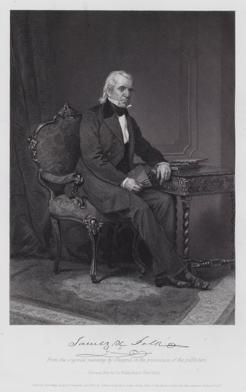 James Knox Polk (rytina) od Alonzo (after) Chappel