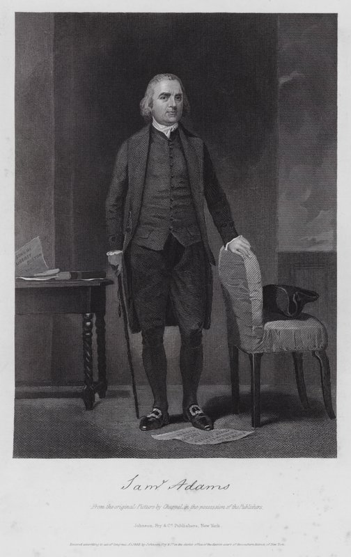 Samuel Adams (rytina) od Alonzo (after) Chappel