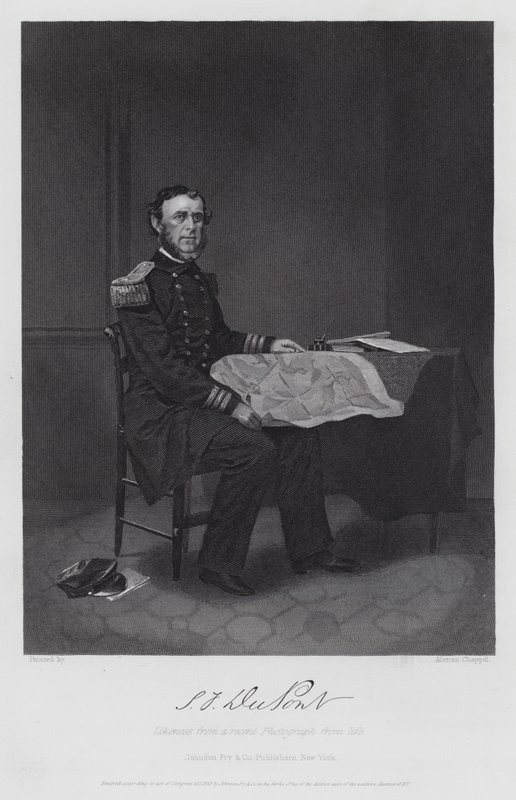 Samuel Francis Dupont (rytina) od Alonzo (after) Chappel