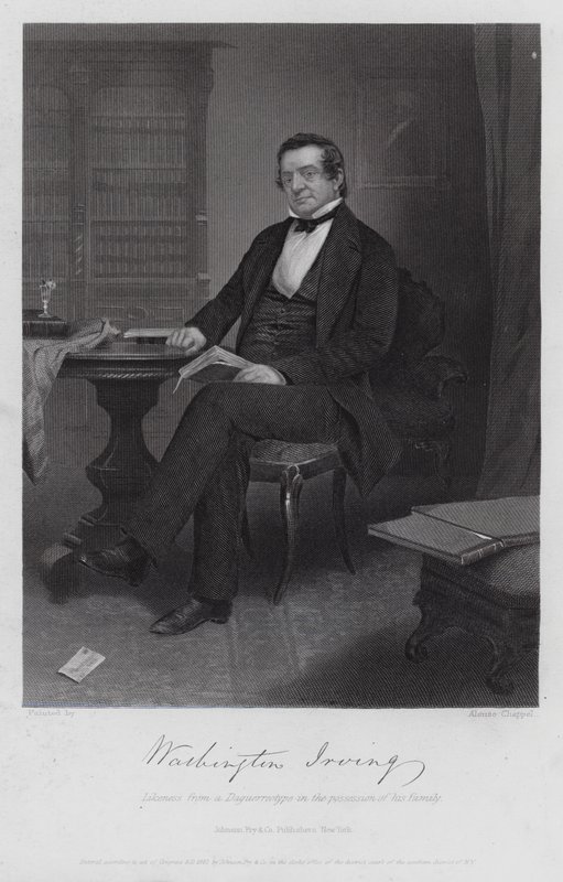 Washington Irving (rytina) od Alonzo (after) Chappel