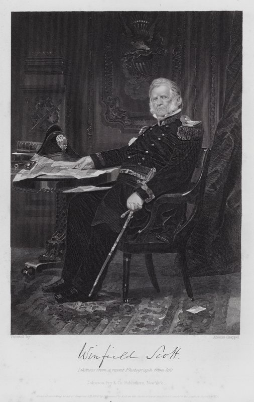 Winfield Scott (rytina) od Alonzo (after) Chappel