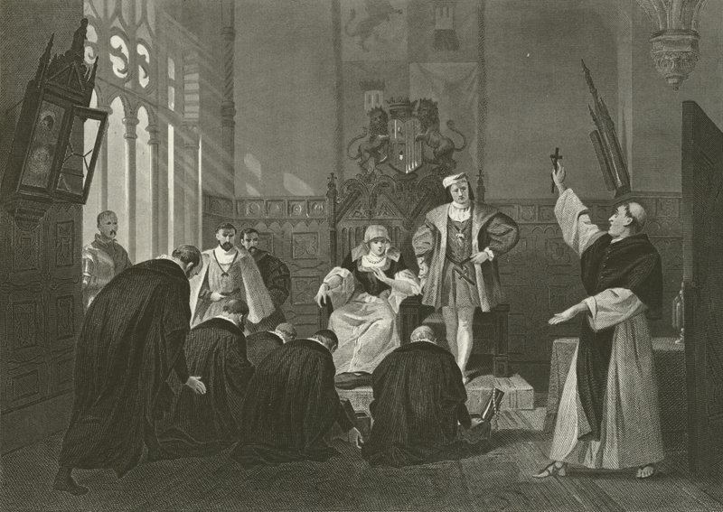 Deputace Židů před Ferdinandem a Isabellou Španělským, 15. století od Alonzo Chappel