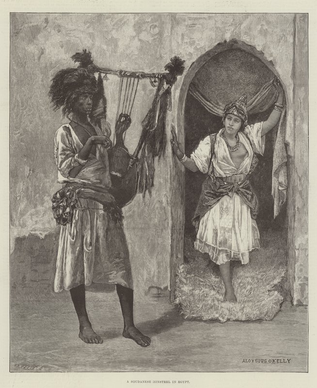 Soudánský minstrel v Egyptě od Aloysius O