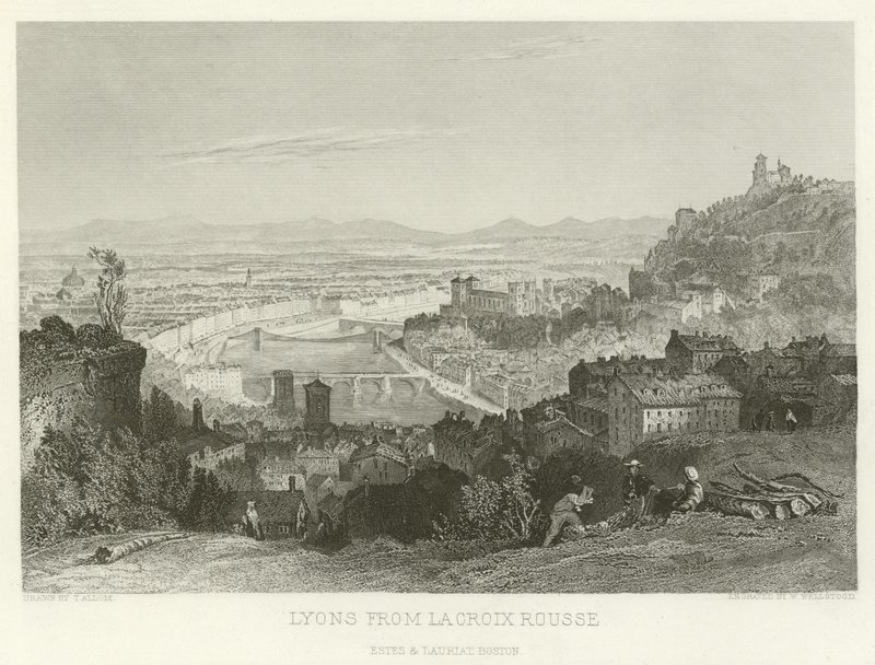 Lyons z La Croix Rousse od Alphonse Marie de Neuville