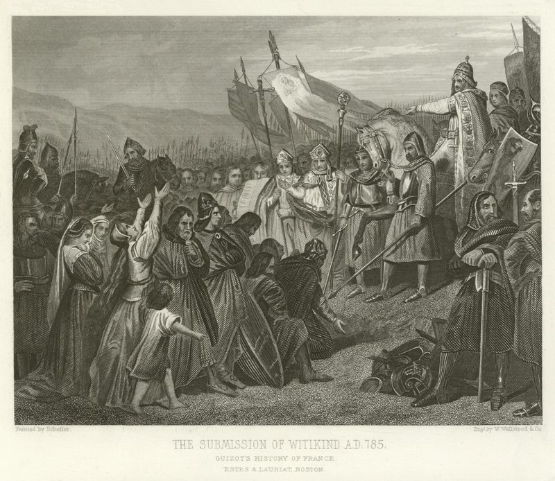 The Submission of Witikind, AD 785 od Alphonse Marie de Neuville