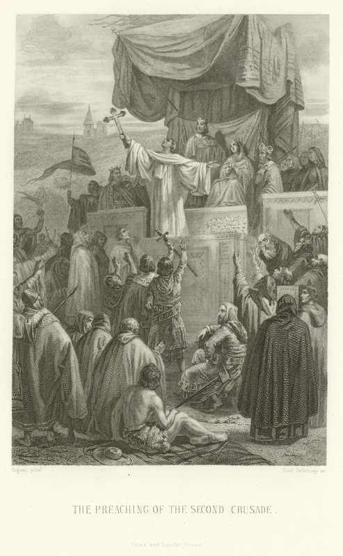 Kázání druhé křížové výpravy od Alphonse Marie de Neuville