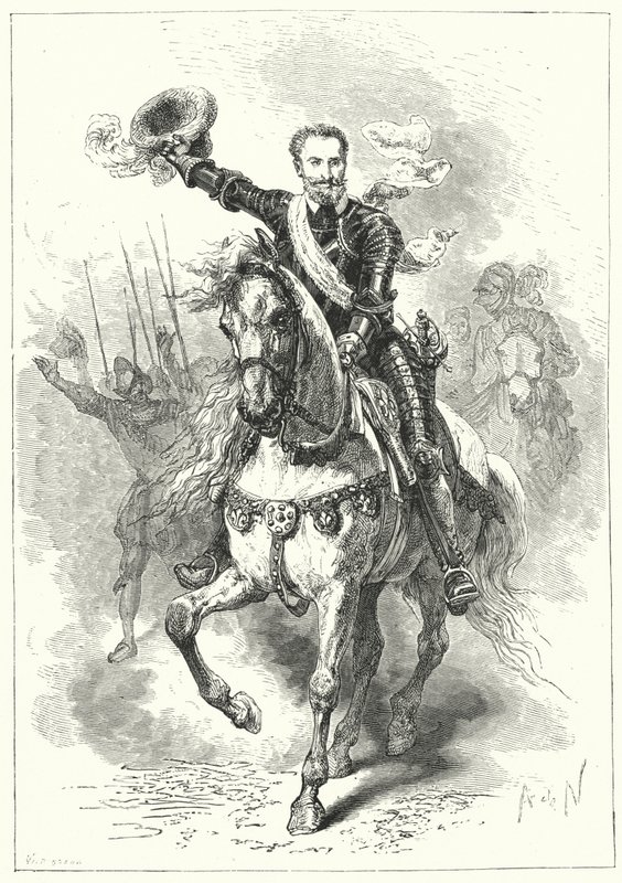 Jindřich IV Francouzský v bitvě u Ivry, 1590 od Alphonse Marie de after Neuville