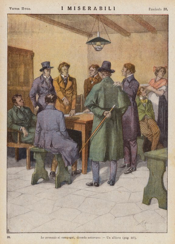 Ilustrace k Bídníkům od Victora Huga (barevná litografie) od Ambrogio Lombardi