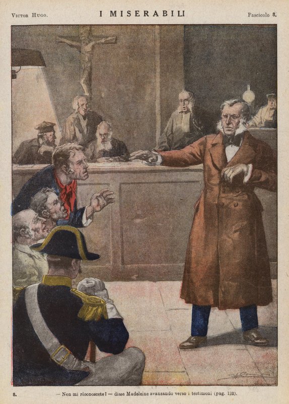 Ilustrace k Bídníkům od Victora Huga (barevná litografie) od Ambrogio Lombardi