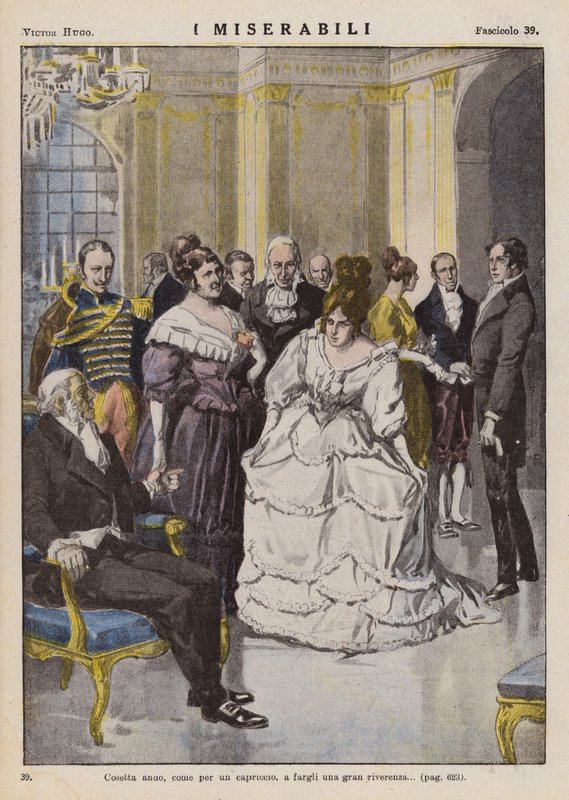 Ilustrace k Bídníkům od Victora Huga (barevná litografie) od Ambrogio Lombardi