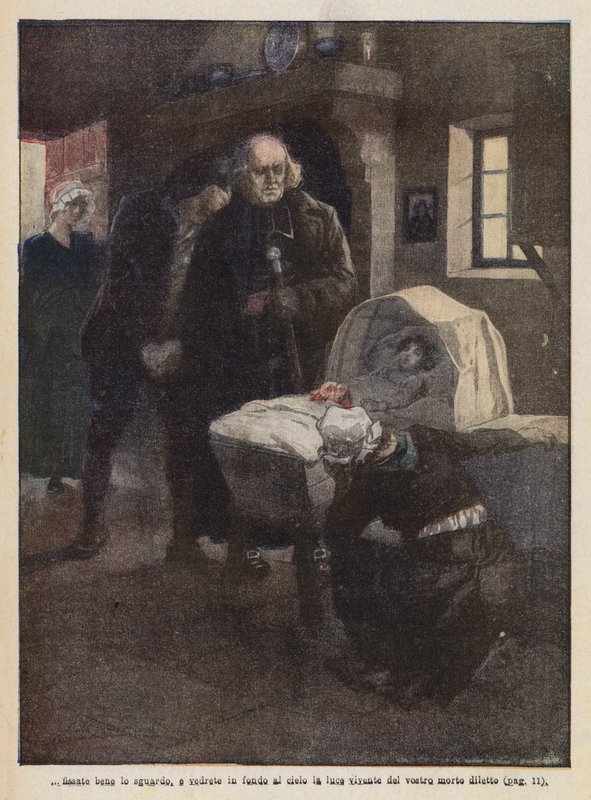 Ilustrace k Bídníkům od Victora Huga (barevná litografie) od Ambrogio Lombardi