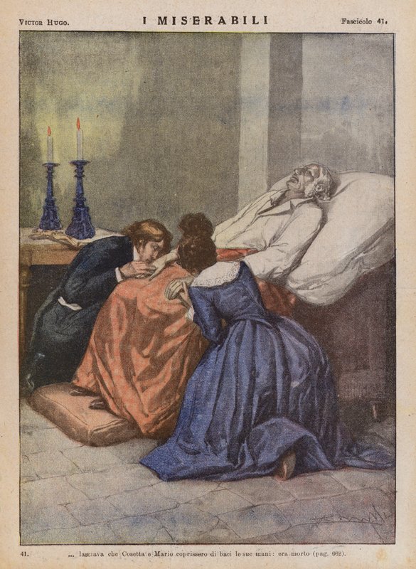 Ilustrace k Bídníkům od Victora Huga (barevná litografie) od Ambrogio Lombardi