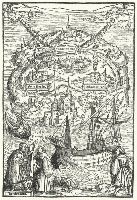 Ostrov Utopie od Ambrosius Holbein