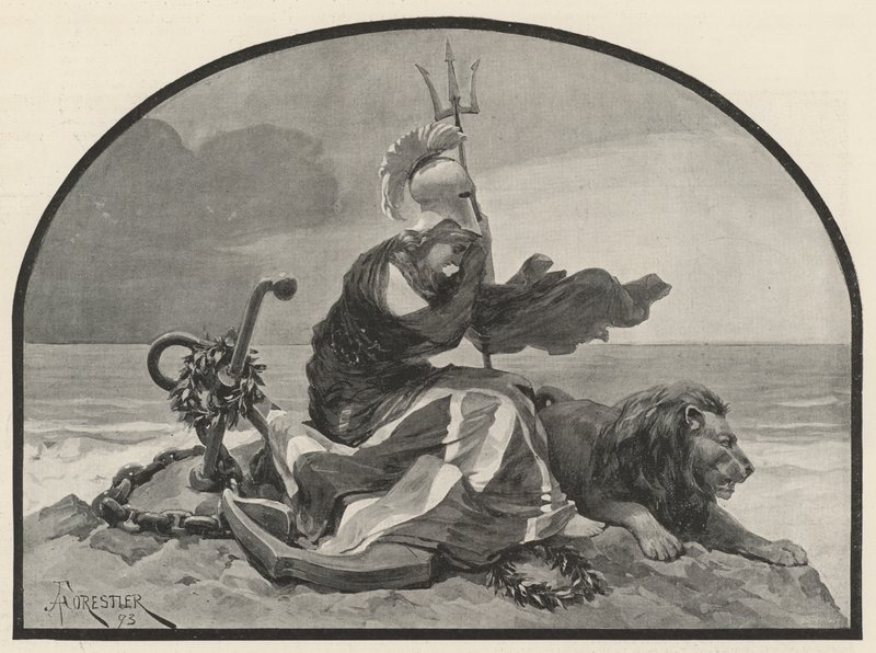 Britannia truchlí od Amedee Forestier