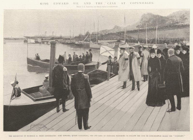 Král Edward VII a car v Kodani od Amedee Forestier