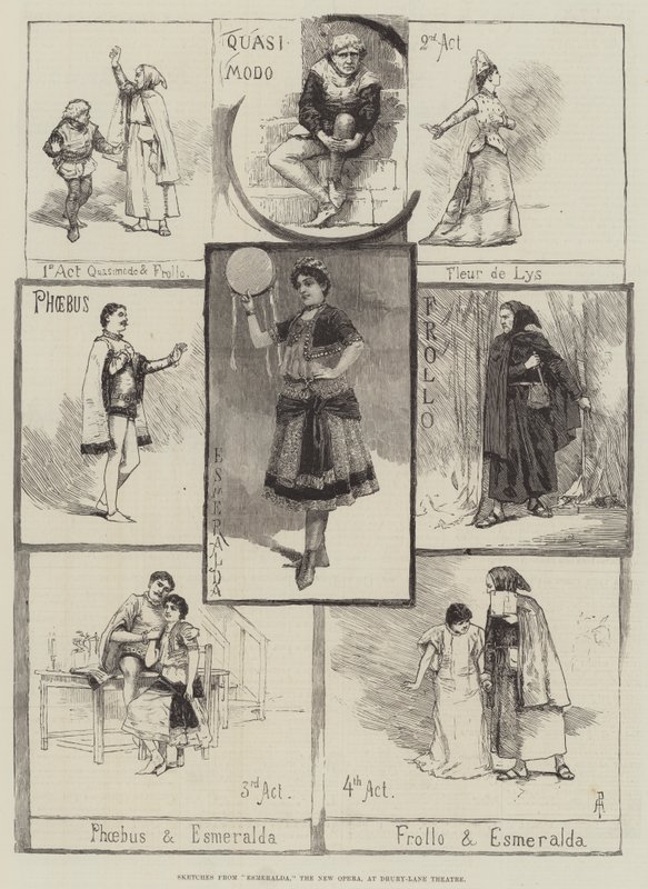 Náčrtky z Esmeraldy, Nové opery, v divadle Drury-Lane od Amedee Forestier