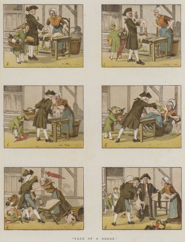 Příběh husy (chromolitho) od Amedee Forestier