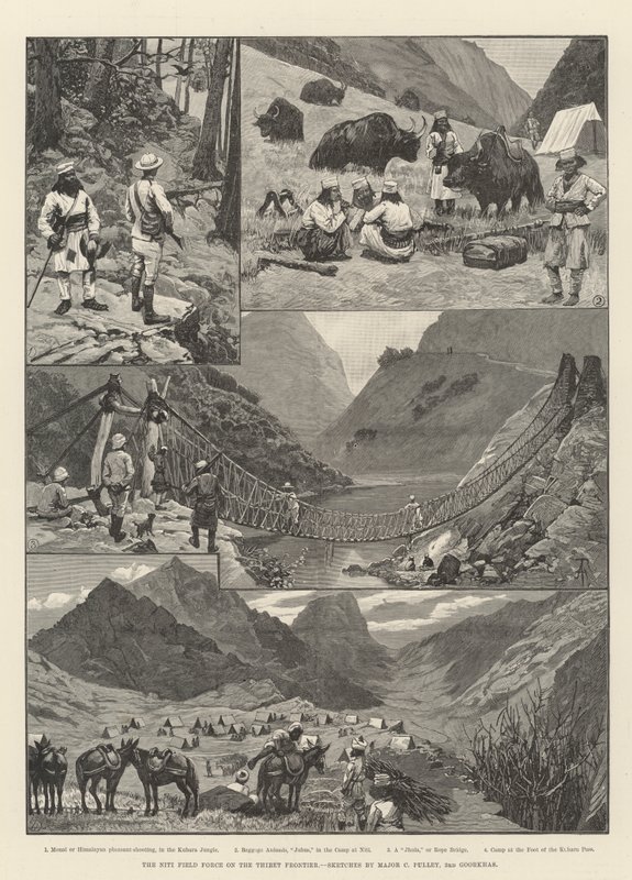 Polní síly Niti na Tibetské hranici od Amedee Forestier