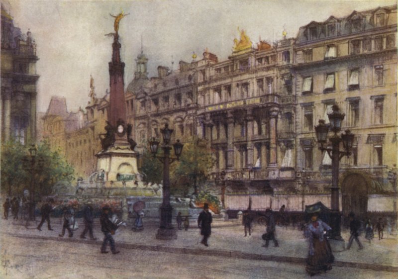 Place de Brouckere, Brusel od after Amedee Forestier