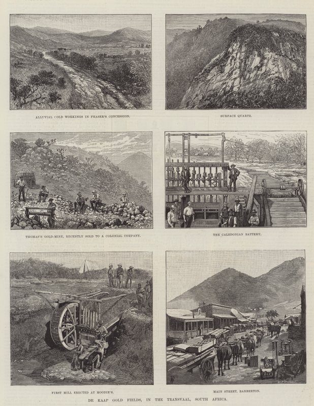 Cape Gold Fields, v Transvaal, Jižní Afrika od Amedee Forestier