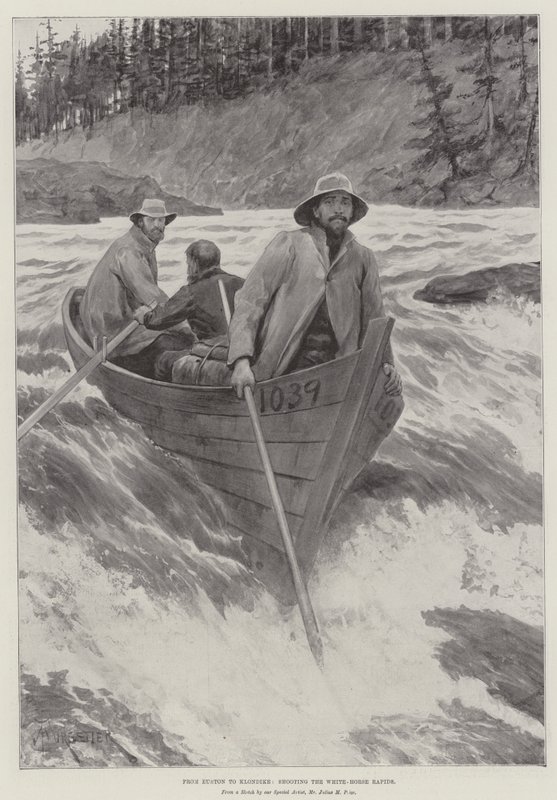 Od Eustonu po Klondike, střílení White-Horse Rapids od Amedee Forestier