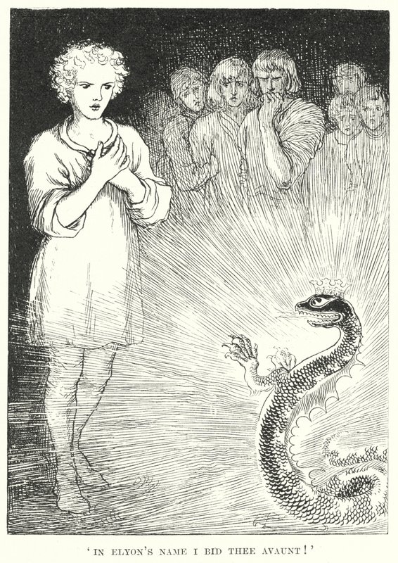 "Ve jménu Elyona tě vyzývám, aby ses vyloučil!" (rytina) od Amelia M. (attr.to) Bowerley or Bauerle