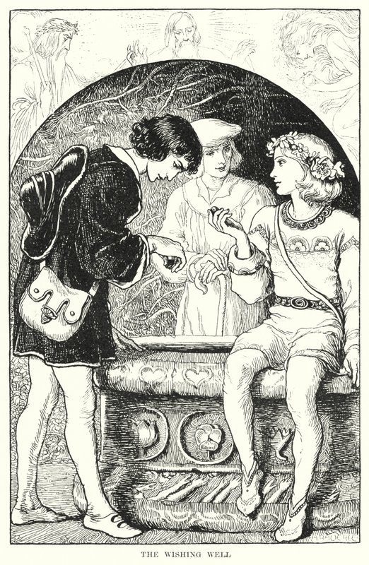 Studna přání (rytina) od Amelia M. (attr.to) Bowerley or Bauerle