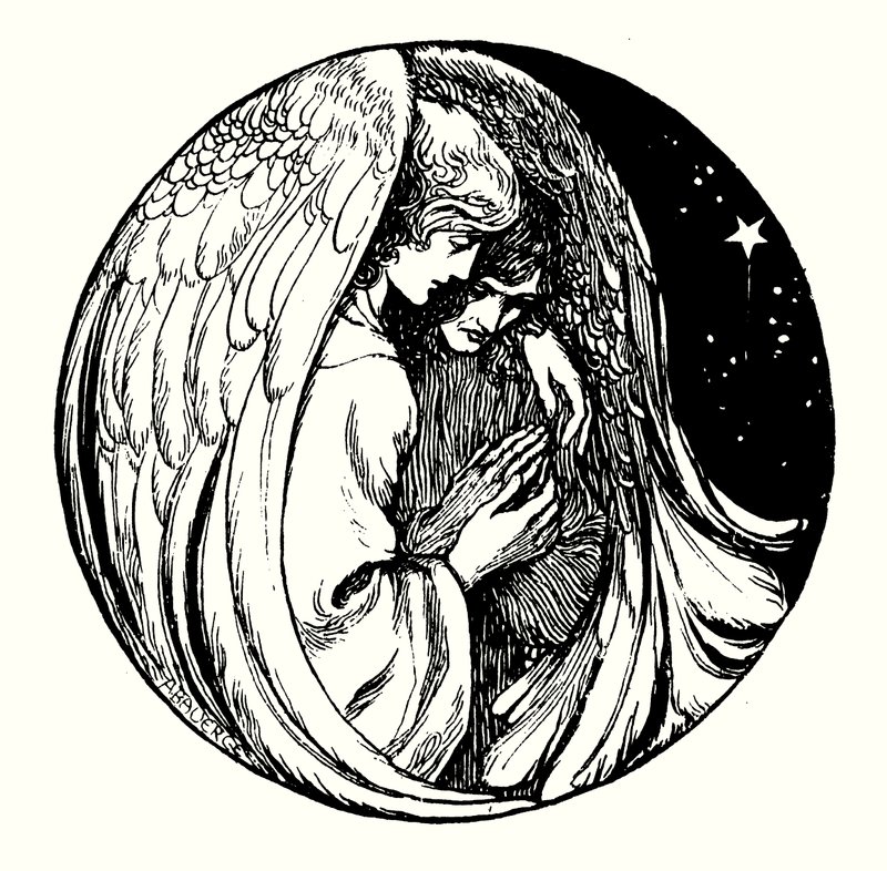 Ilustrace na titulní straně pro Alegorie od Frederica W Farrara (rytina) od Amelia M. (attr.to) Bowerley or Bauerle