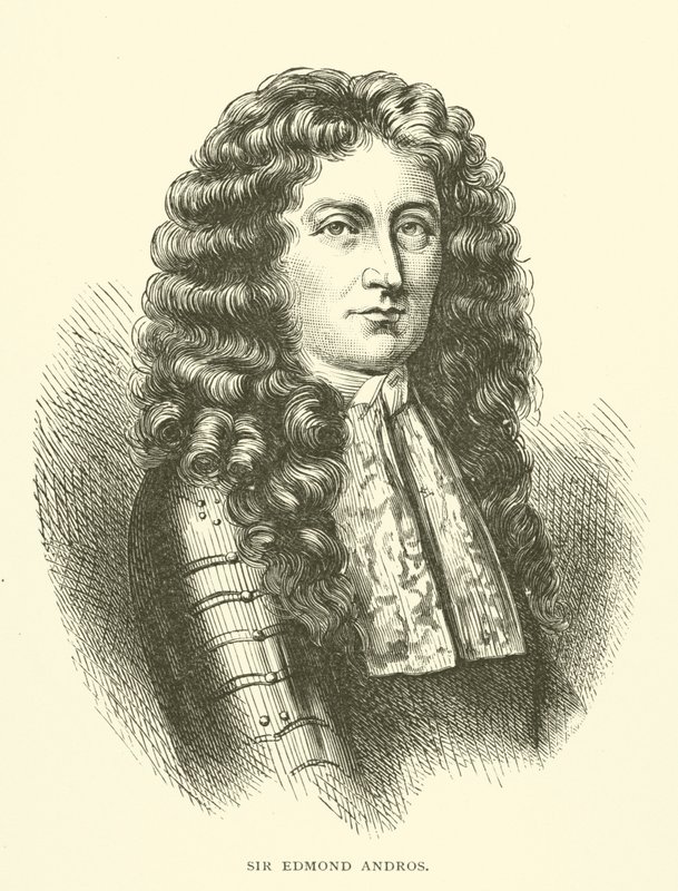 Sir Edmund Andros, anglický koloniální guvernér v Severní Americe od American School