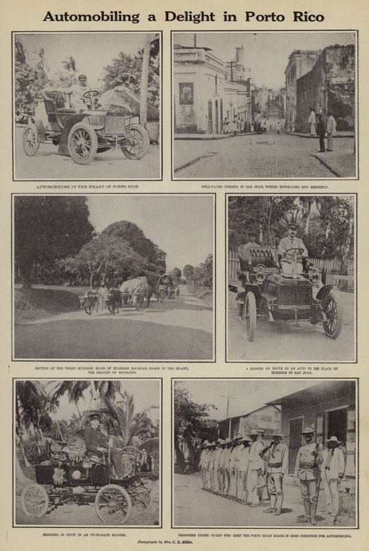 Automobilová radost v Porto Rico (černobílá fotografie) od American Photographer (after)
