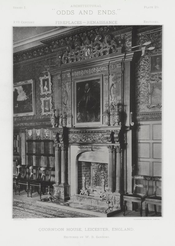 Krb: Quorndon House, Leicester, Anglie (černobílá fotografie) od American Photographer (after)