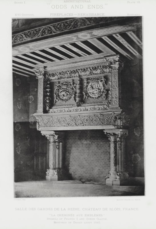 Krb: Salle Des Gardes De La Reine, Chateau De Blois, Francie (černobílá fotografie) od American Photographer (after)