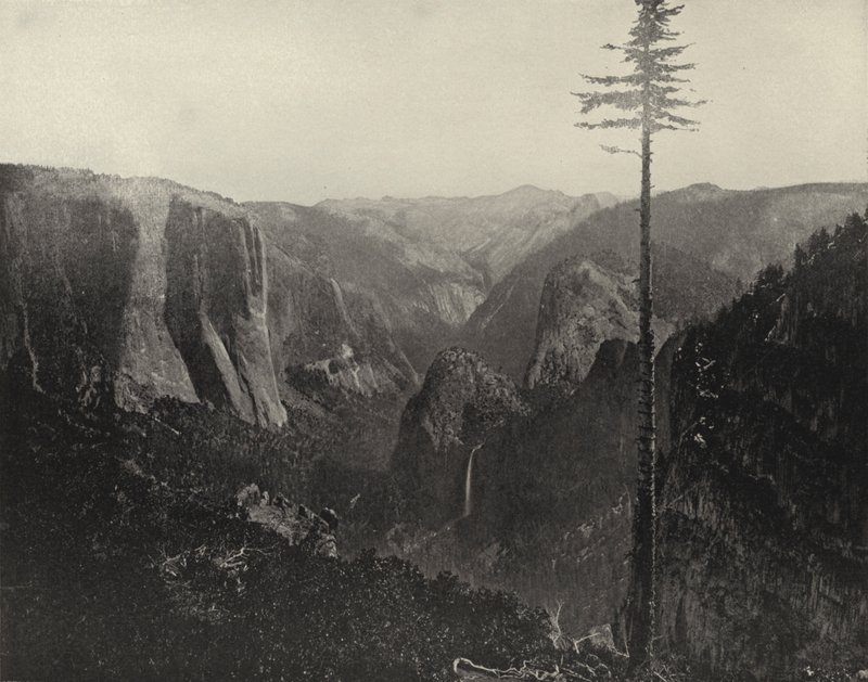 Celkový pohled na Yosemitské údolí, Kalifornie (černobílá fotografie) od American Photographer (after)