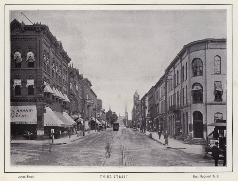 Jamestown, NY: Third Street (černobílá fotografie) od American Photographer (after)