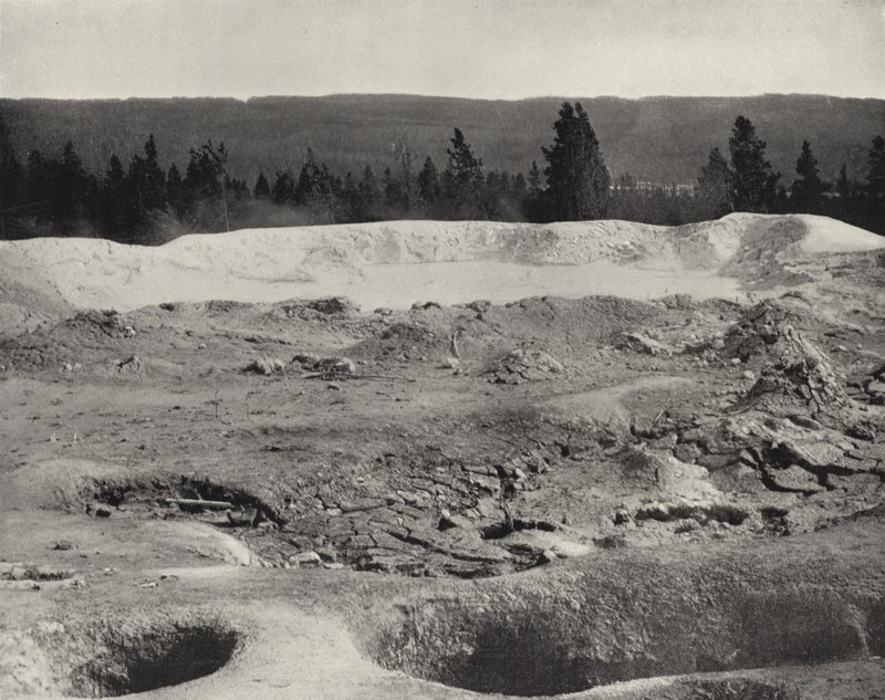 Mammoth Paint Pots, Yellowstone Valley, Wyoming (černobílá fotografie) od American Photographer (after)