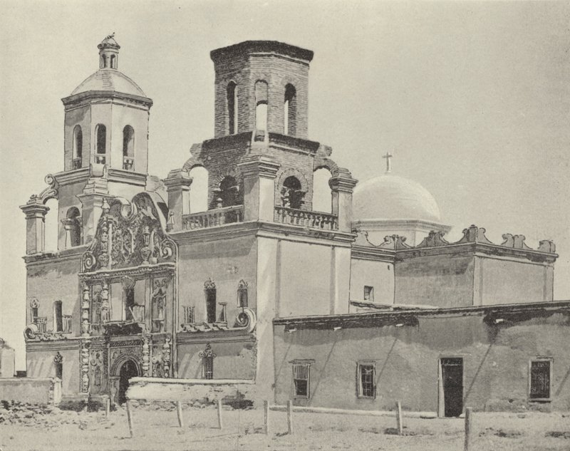 Mission San Xavier Del Bac, Arizona (černobílá fotografie) od American Photographer (after)