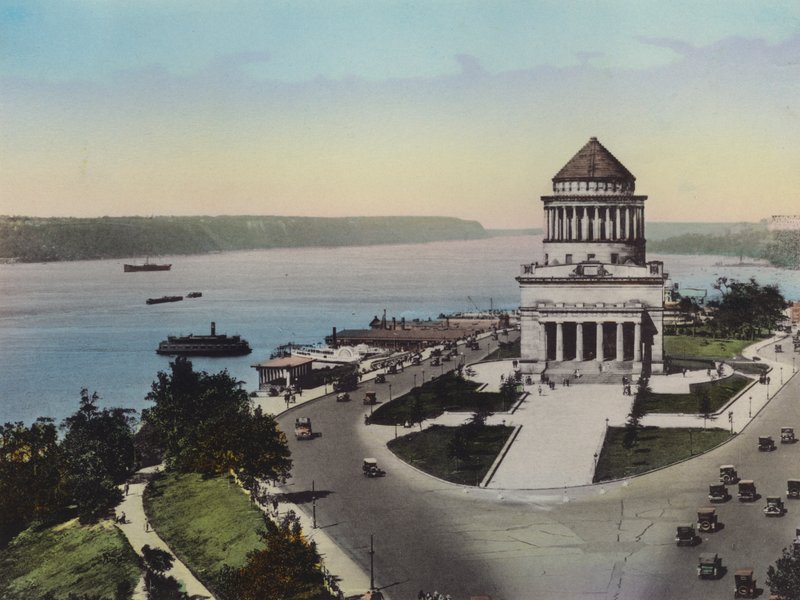New York: Řeka Hudson a Riverside Drive; Grantova hrobka (foto) od American Photographer (after)