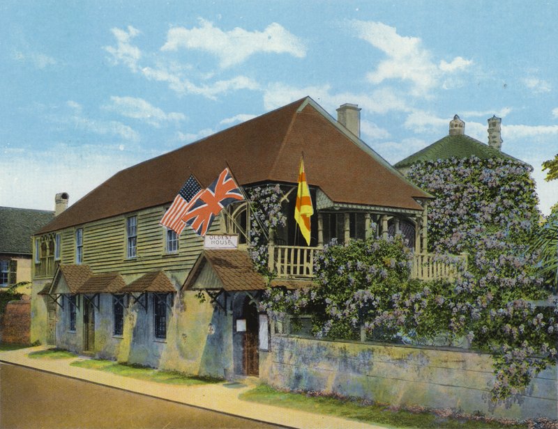 Nejstarší dům v USA, St Francis Street, St Augustine, Florida (foto) od American Photographer (after)