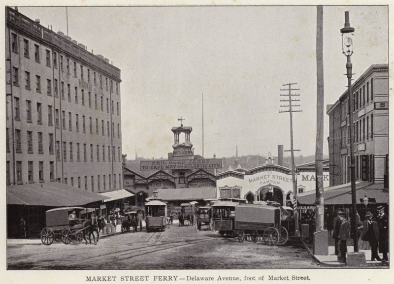 Philadelphia: Market Street Ferry, Delaware Avenue, úpatí Market Street (černobílá fotografie) od American Photographer (after)